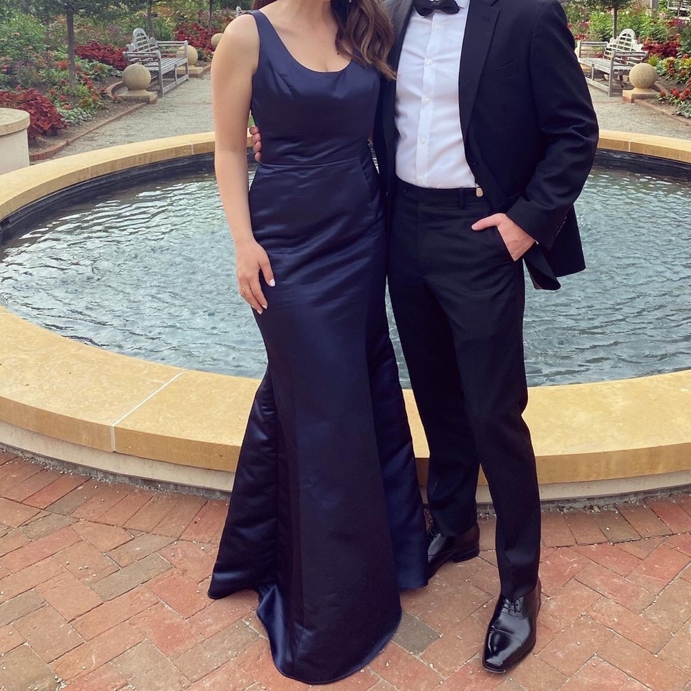 Hayley Paige Off Shoulder Blue Gown Size 10
